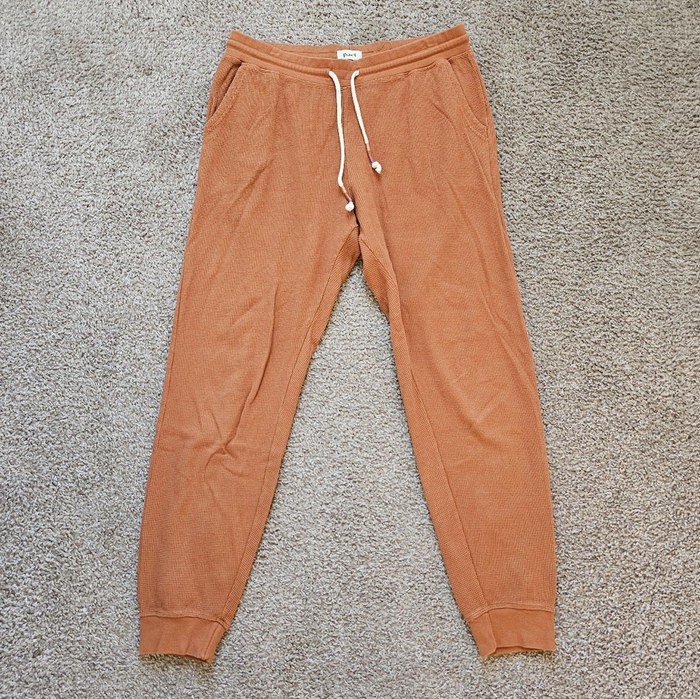 Pact Women's Two-Piece Thermal Pajama Set in Rust - Picture 5 of 9